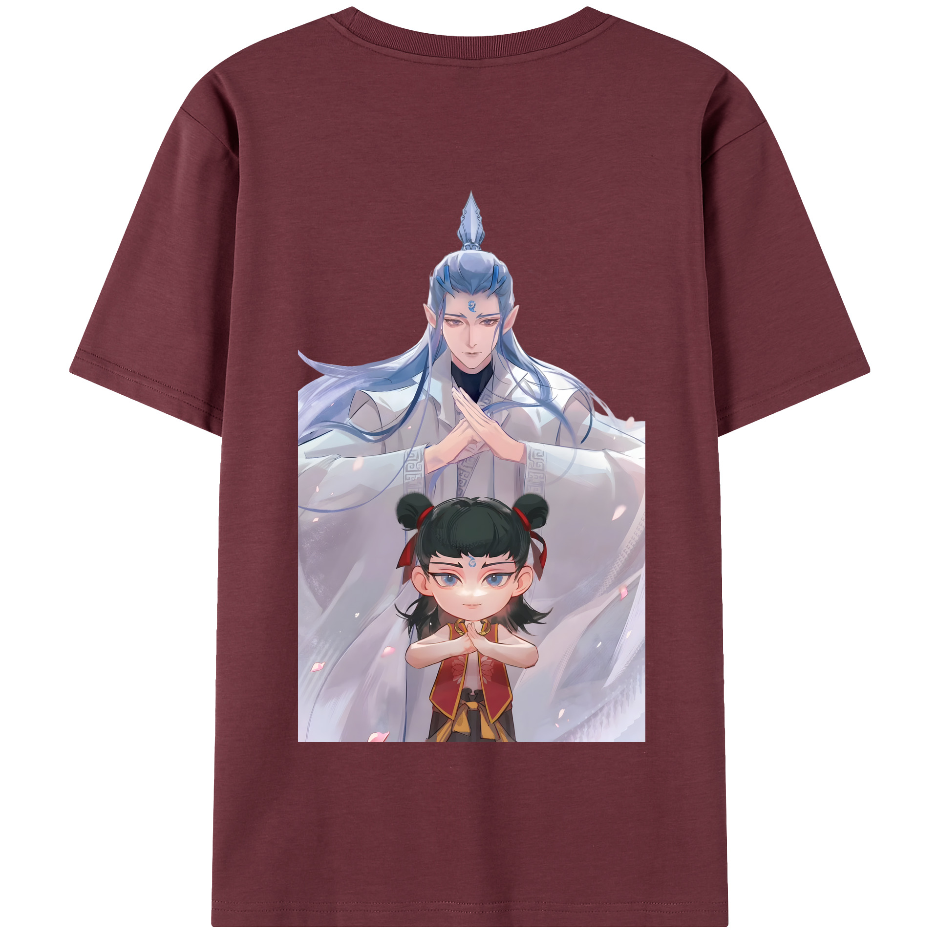 （画像用） Ne Zha 2 ナタ 魔童の大暴れ 綿100％半袖Tシャツ（背面プリント）